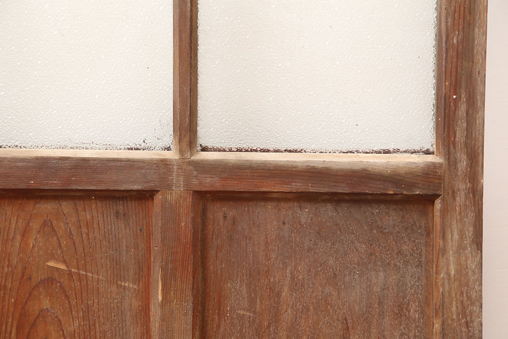 アンティーク建具　昭和中期　レトロな雰囲気が魅力のドア(ガラス扉、建具)(R-045078)