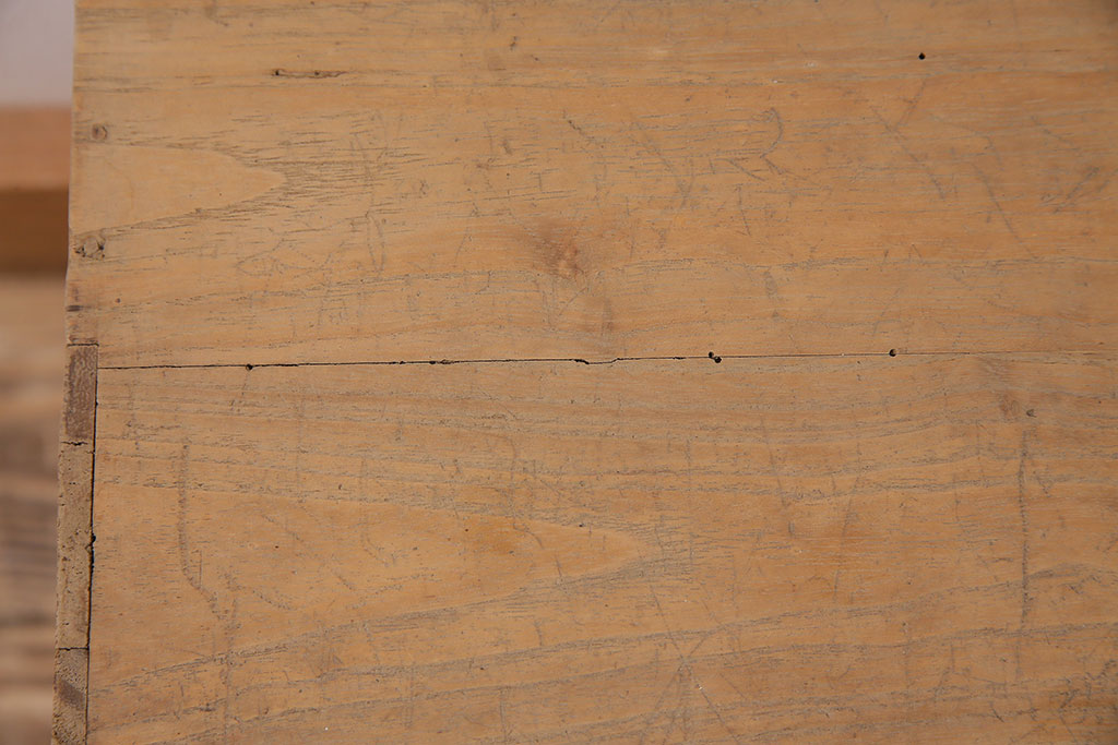 アンティーク家具　ストリップド(剥離)　昭和初期　桐材　素朴な雰囲気が魅力の小引き出し(小物入れ、卓上収納)(R-045591)