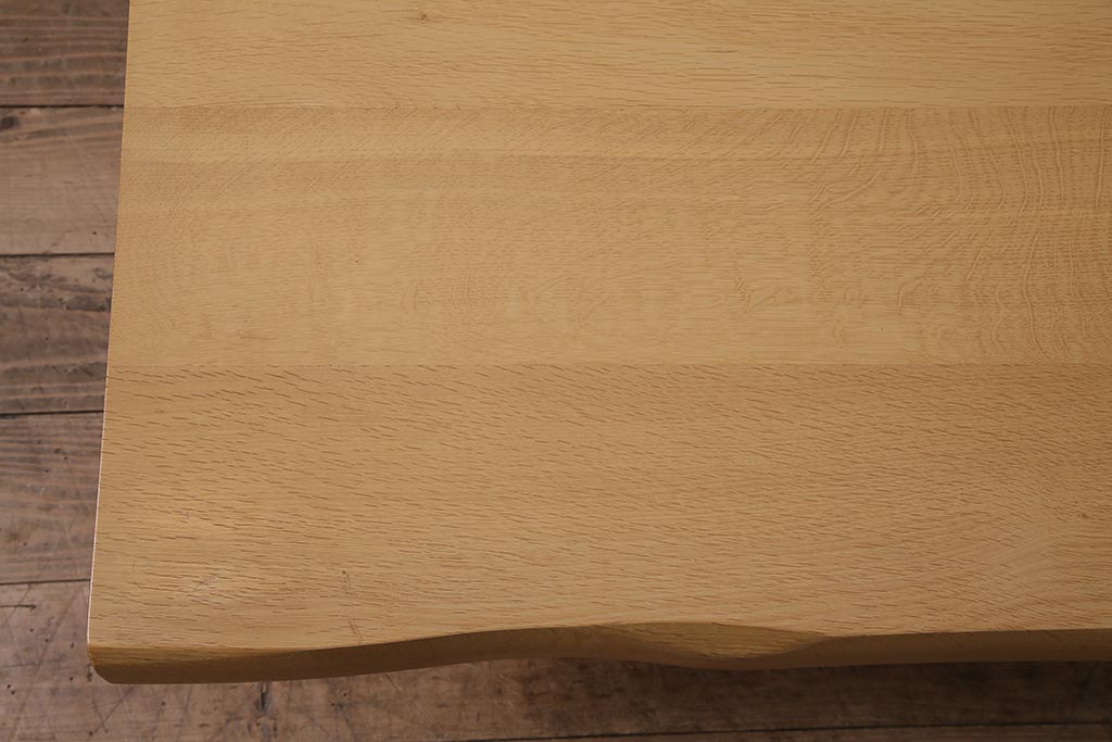 中古　柏木工(KASHIWA・カシワ)　オーク材　木のぬくもり感じる座卓(定価約16万円)(ローテーブル)(R-045849)