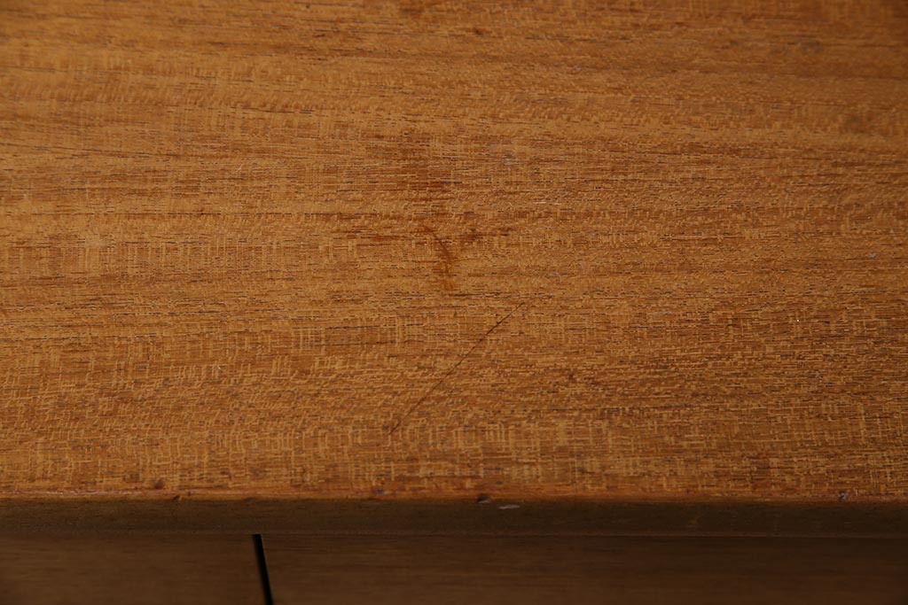 ヴィンテージ家具　北欧ビンテージ　ペイント　イギリス　nathan社(ネイサン)　チーク材　グレーのペイントが可愛らしいウォールユニット(キャビネット、棚)(R-045951)