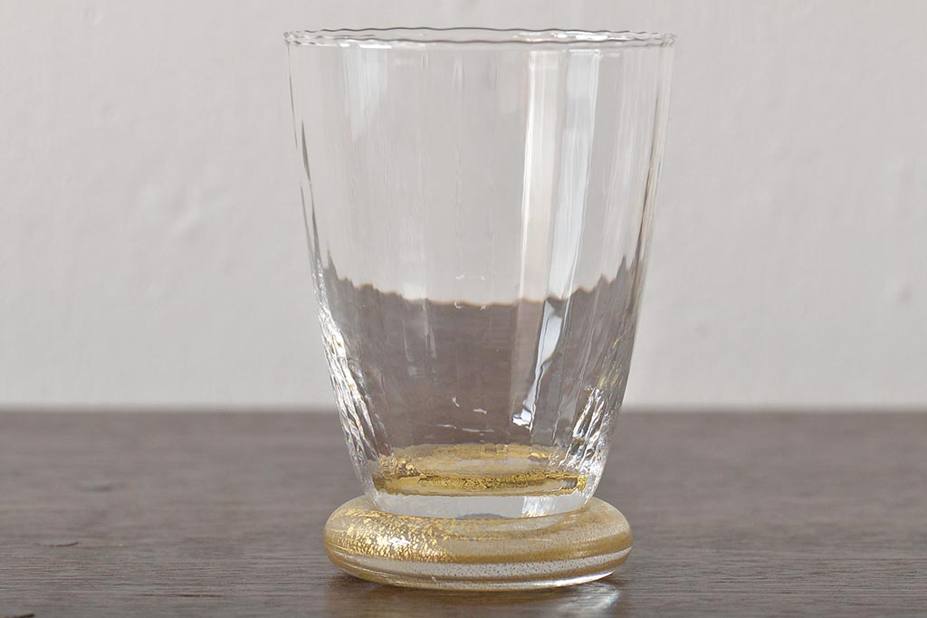 ベネチアンガラス　金箔グラス6客(タンブラー、コップ)(R-045968)
