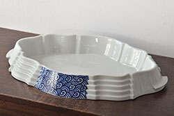 デンマーク　ROYAL COPENHAGEN(ロイヤルコペンハーゲン) ブルーフルーテッド　フルレース　約17cm　洗練された美しさを放つ皿2客セット(プレート、洋食器)(定価約66000円)(R-062463)