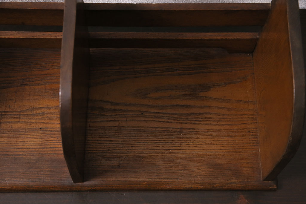 アンティーク家具　昭和中期　栓材　味わい深い木色が魅力的なブックスタンド(本立て)(R-046594)