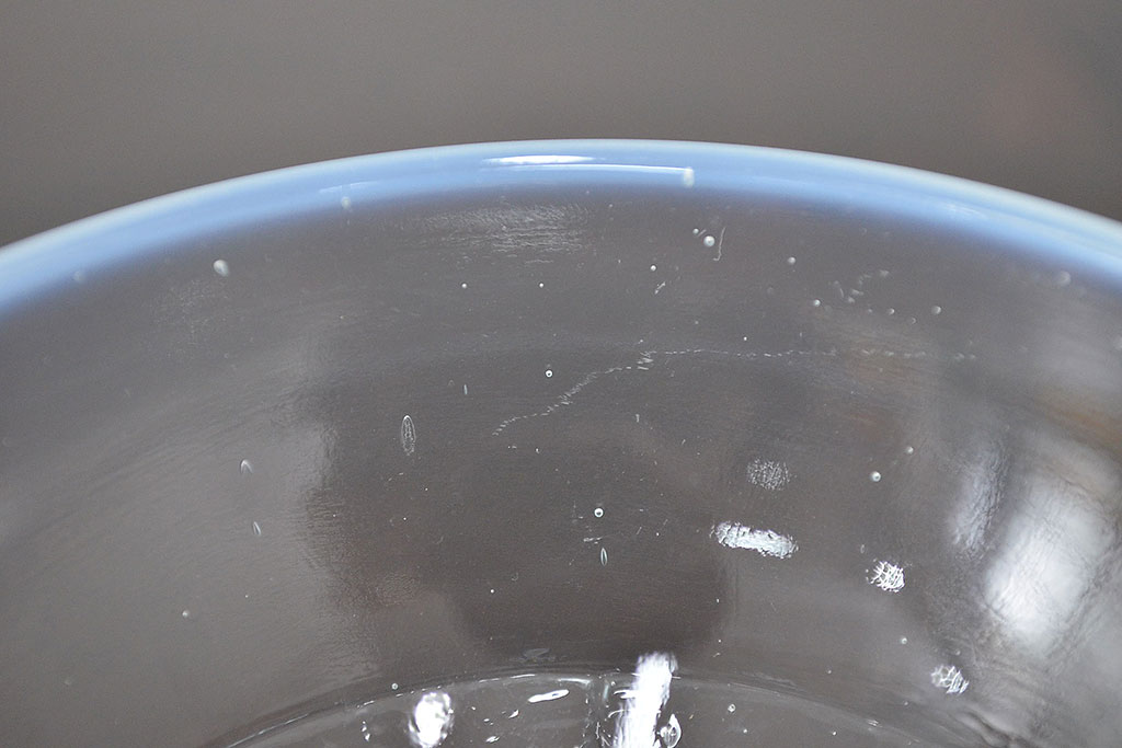 昭和レトロ　当時物　乳白暈し　氷コップ5個セット(プレスガラス)(R-046812)