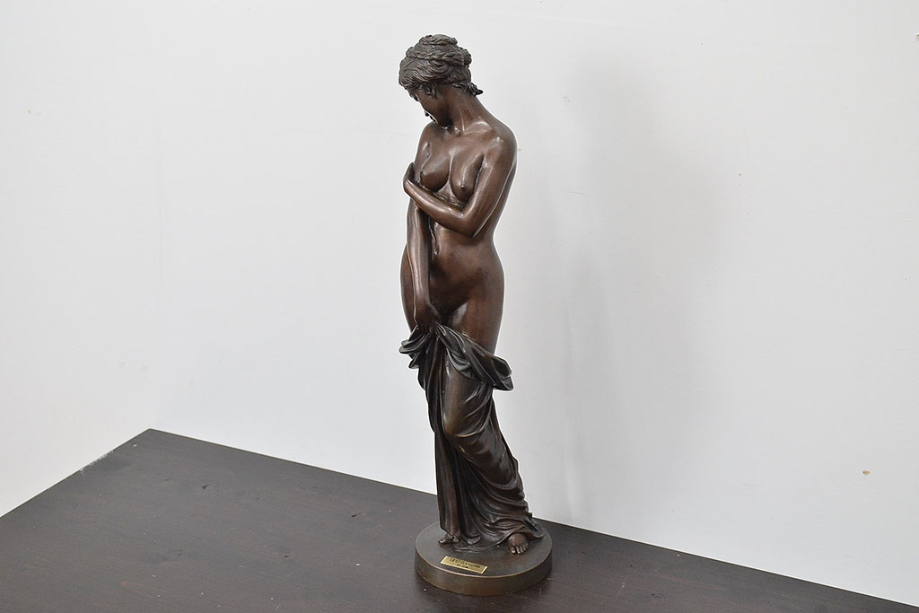 彫刻/オブジェ杉本宗一作　ブロンズ像　裸婦像　女性像　置物　箱付　重さ約3.16㎏　M　R46