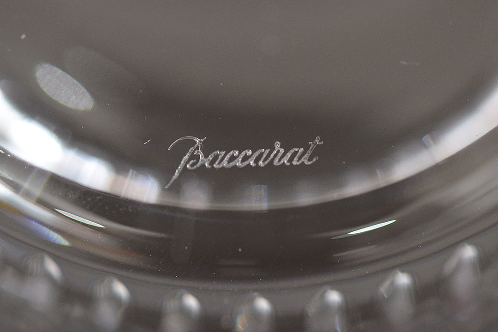 フランス　バカラ　Baccarat　ナンシー　ロックグラス　3客セット(フルレッドクリスタルガラス)(R-046844)