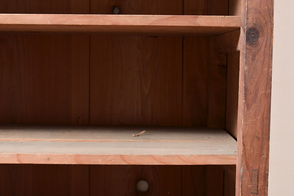 和製アンティーク　昭和中期　素朴な佇まいが趣溢れるオープンラック(シェルフ、収納棚、飾り棚、ウッドラック)(R-047293)