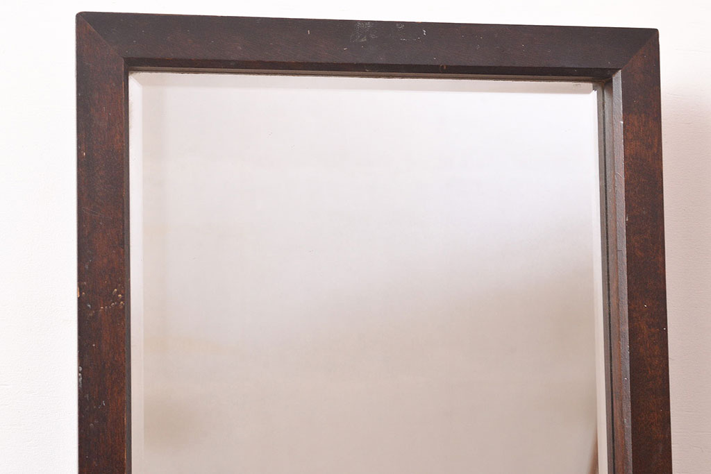 中古　松本民芸家具　M型一面鏡I　直線的なデザインが美しいドレッサー(鏡台)(定価約24万円)(R-047555)
