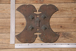 アンティーク雑貨　昭和レトロ　MOLA　赤いパドロックキー(南京錠、鍵、錠前)(1)
