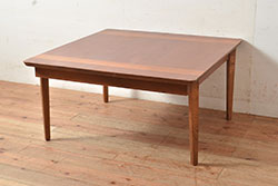 レトロ家具　和製アンティーク　昭和初期　栓材　使い込まれた質感が歴史を感じさせるちゃぶ台(折りたたみテーブル、座卓、ローテーブル)(R-039208)