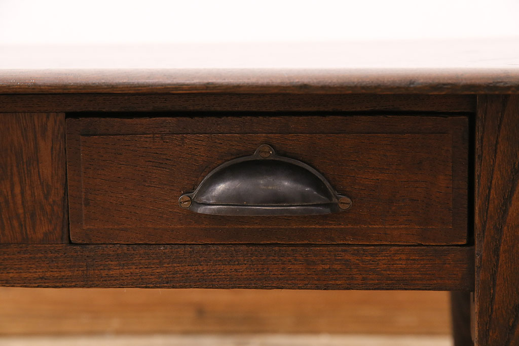 和紙アンティーク　小ぶりで取り入れやすい栓材製の文机(座卓、ローテーブル、センターテーブル)(R-048328)