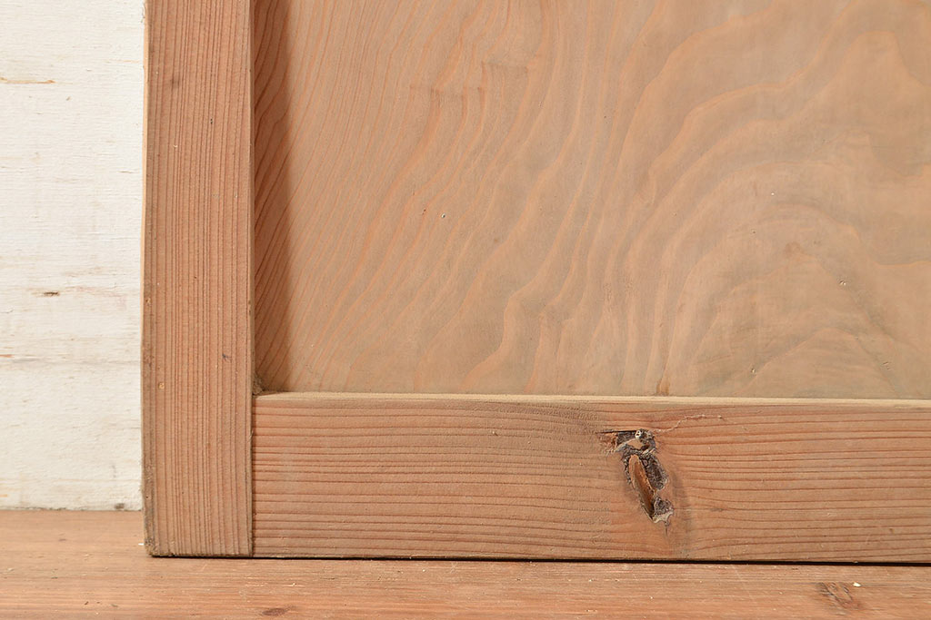 アンティーク建具　木本来の味わいが魅力的な杉材一枚板の扉(ドア、木製扉、木製ドア、建具)(R-048555)