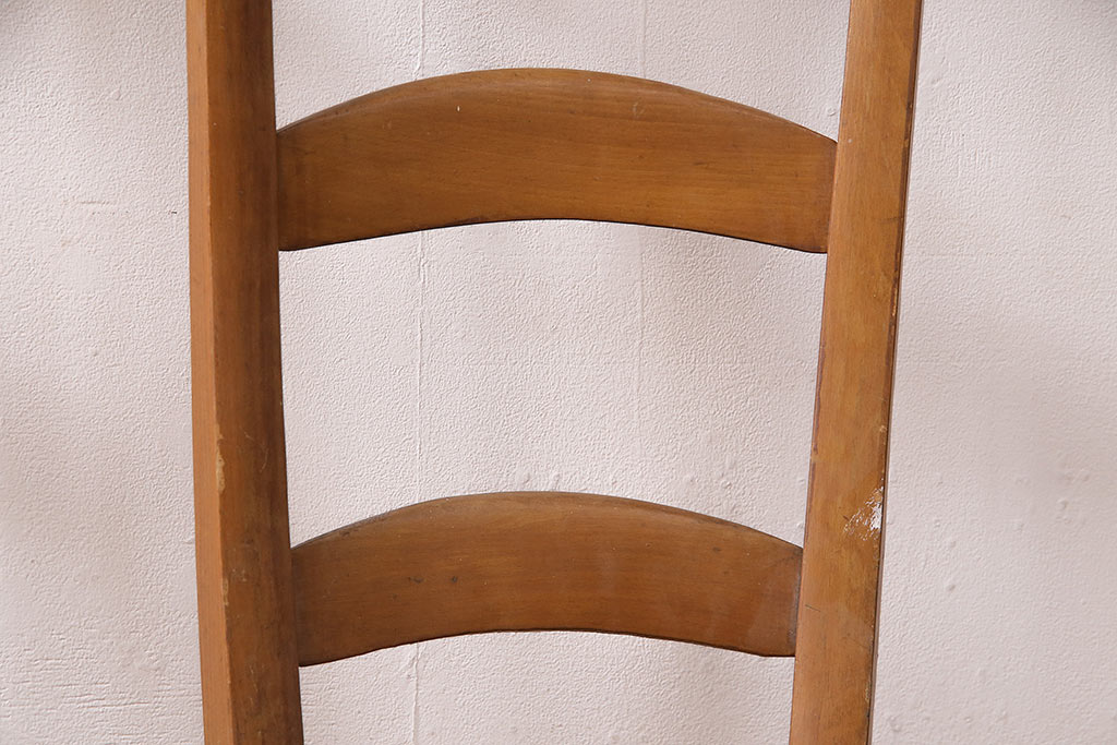 イギリスアンティーク　ビーチ材　編み座面のフレンチチャーチチェア2脚セット(椅子、ダイニングチェア)(R-048747)