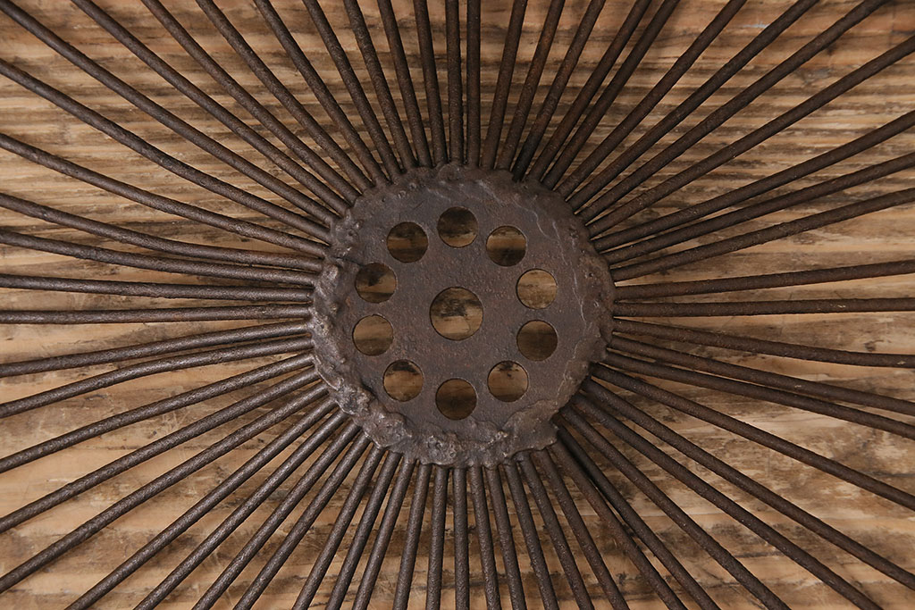 ヴィンテージ雑貨　アメリカビンテージ　BOCO　無骨でインダストリアルな雰囲気が格好良い鉄製カゴ(バスケット、収納、かご)(R-048980)