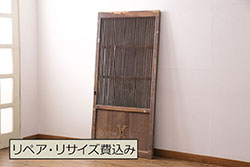 古民具・骨董　古い木味のアンティーク板戸1枚(2)(建具)