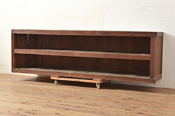 アンティーク家具　アンティーク　ラワン材製　古い木の小ぶりな本棚(飾り棚・ディスプレイラック)