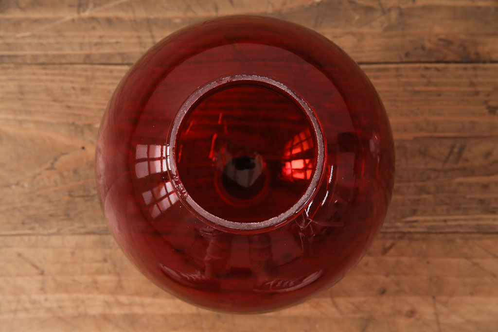 アンティーク照明　鮮やかな赤い色が空間のアクセントになる天井照明(シーリングライト)(R-049345)