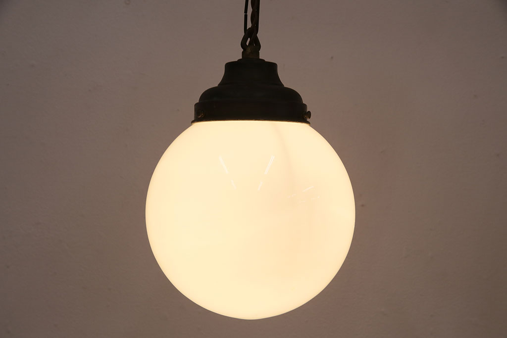 アンティーク照明　和製アンティーク　大正ロマンな雰囲気あふれる吊り下げ照明(ペンダントライト、天井照明)(R-049768)