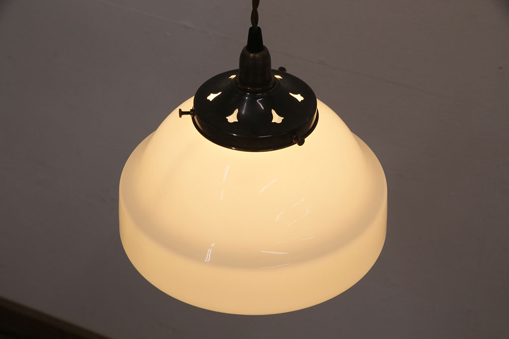 アンティーク照明　ユニークなフォルムが可愛らしい天井照明(ペンダントライト、吊り下げ照明)(R-049830)