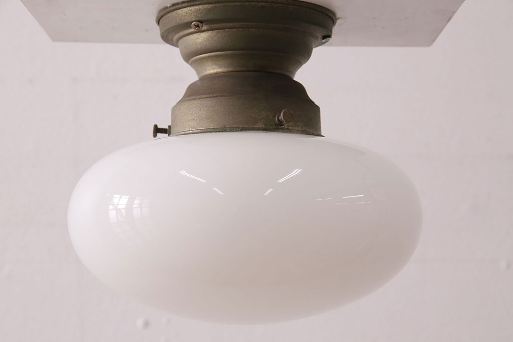 アンティーク照明　滑らかでぷっくりとしたデザインが可愛らしい天井照明(ペンダントライト、吊り下げ照明)(R-049840)