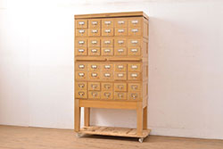 アンティーク家具　和製アンティーク　古い檜材の上品な小ぶりなブックケース(本棚)