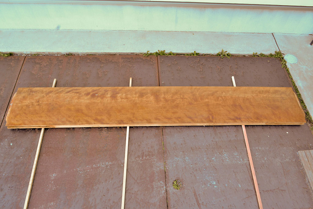 古材　リメイクにおすすめ!松本民芸家具に使用されていた、希少な水目桜(ミズメザクラ)の一枚板(材料、天板、DIY)(R-050279)