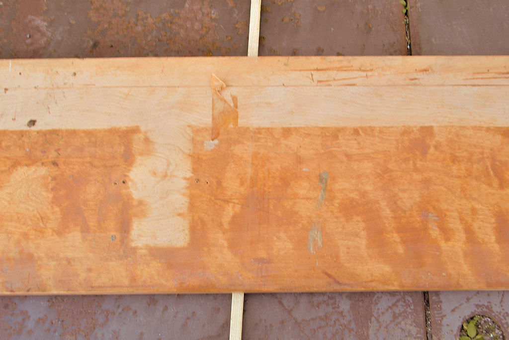 古材　リメイクにおすすめ!松本民芸家具に使用されていた、希少な水目桜(ミズメザクラ)の一枚板(材料、天板、DIY)(R-050279)