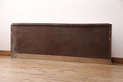 手打ち金具　昭和期　漆塗り　雲龍文　仙台箪笥の金具を使った扇型飾り(壁掛け)(R-062052)