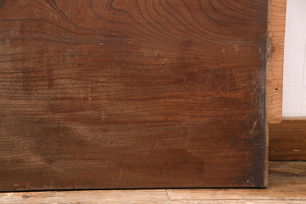 アンティーク雑貨　ケヤキ材の一枚板!上質な雰囲気漂う床板(古材、材料)(R-050299)