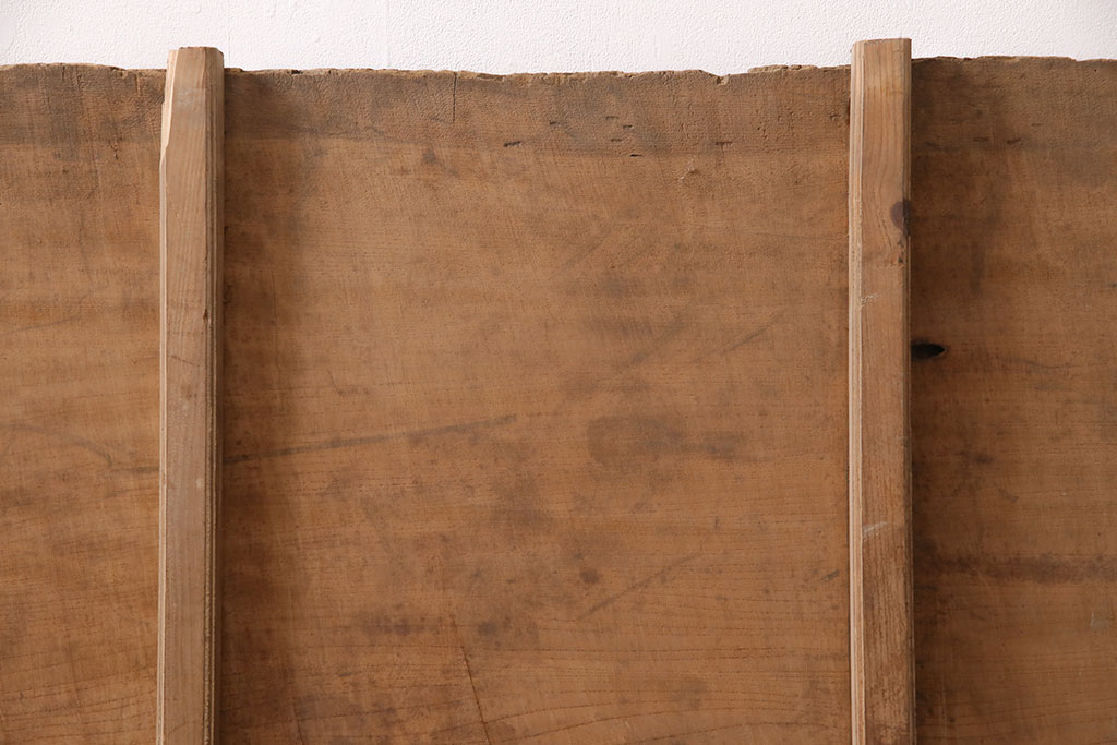 アンティーク雑貨　ケヤキ材の一枚板!上質な雰囲気漂う床板(古材、材料)(R-050299)
