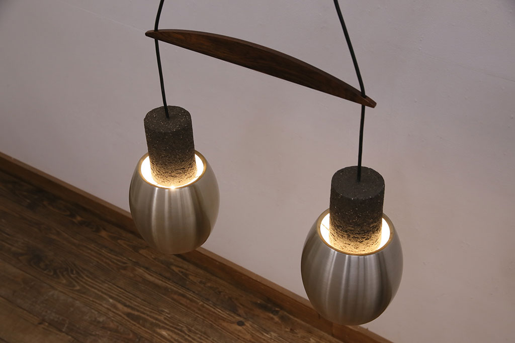 ヴィンテージ照明　デンマーク　モダンなインテリアとしておすすめのペンダントライト(シェード、吊り下げ照明、天井照明、ビンテージ)(R-050300)