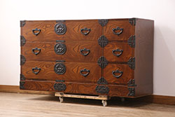 ヴィンテージ家具　イギリス　チーク材　シンプルで洗練されたデザインがおしゃれなブックケース(リビングボード、キャビネット、飾り棚、ビンテージ)(R-049733)