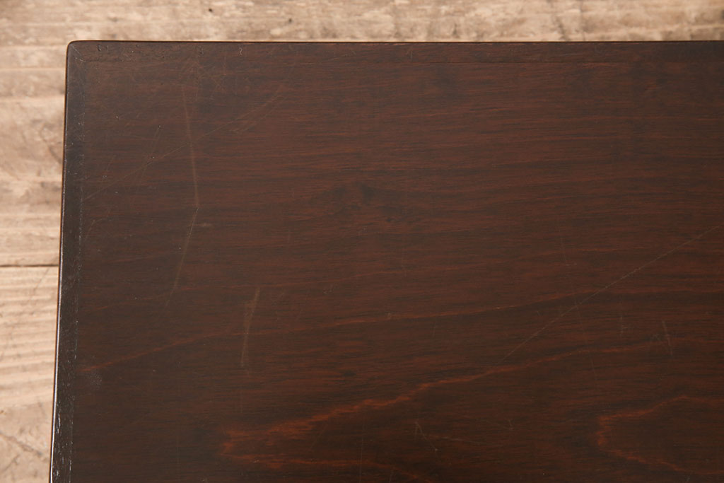 アンティーク雑貨　中古　北海道民芸　深みのある木の色合いが魅力的な書類箱(収納箱)(R-050752)
