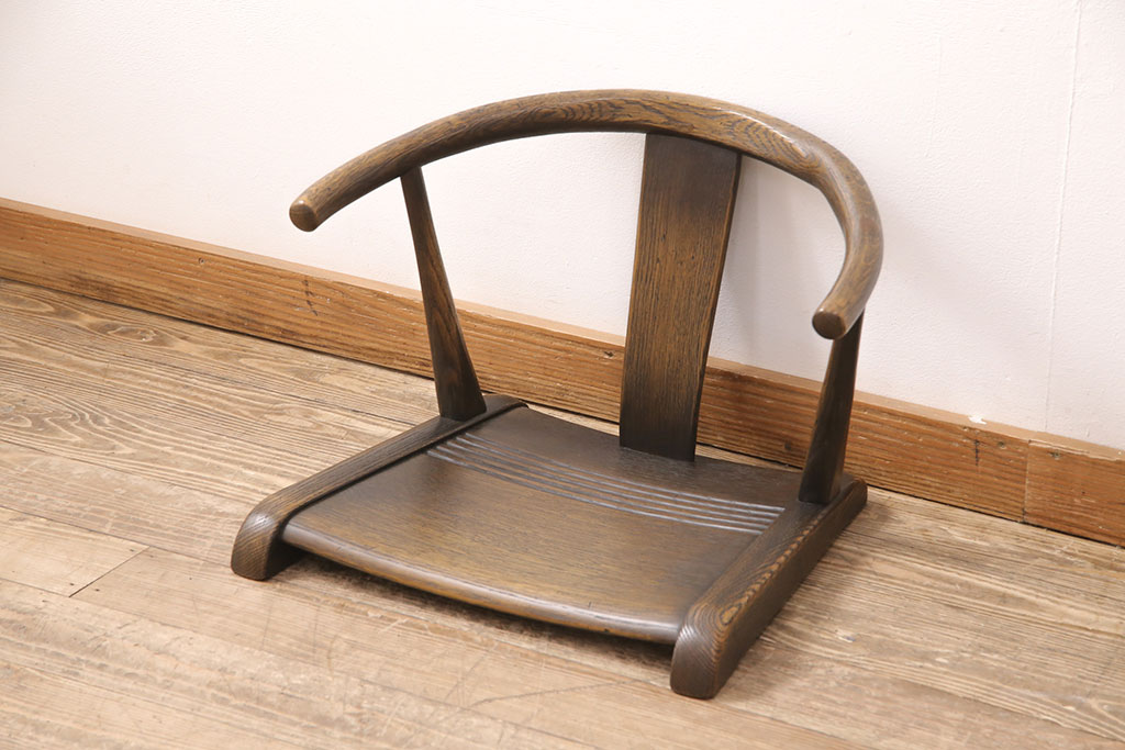中古 飛騨産業 キツツキ ナラ材 JAPAN PROVINCIAL(ジャパンプロヴィンシャル)シリーズ 温もり溢れる木の風合いが味わい深い座椅子(プロビ ンシャル、座イス)(R-050845) ラフジュ工房