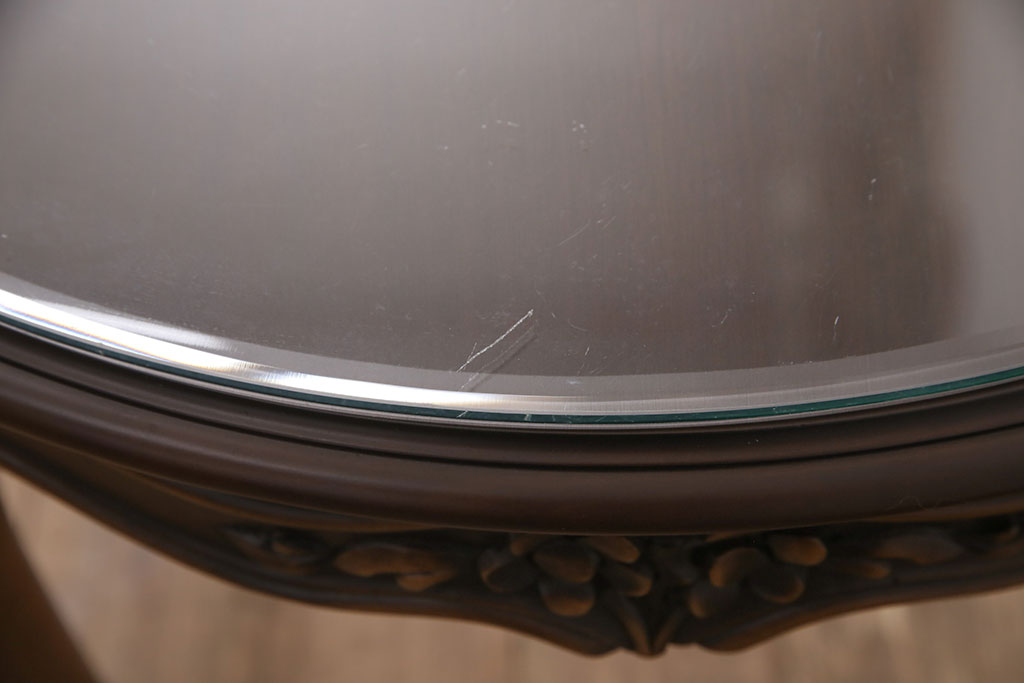 中古　極美品　カリモク　domani(ドマーニ)　Louis(ルイ)XVシリーズ　優雅な佇まいが魅力的なサイドテーブル(コーヒーテーブル、飾り台)(R-050959)