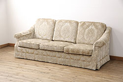 アンティーク家具　和製アンティーク　重厚なケヤキ材一枚板の鉄脚ベンチ(長椅子、アイアンベンチ)