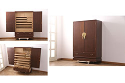 アンティーク家具　和製アンティーク　木製引き戸のサイドボード(テレビ台、戸棚、箪笥、収納棚)(R-036691)