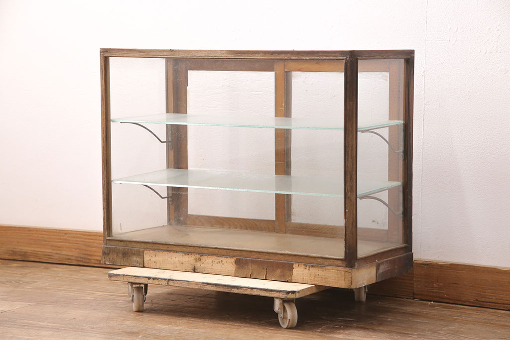 アンティーク家具 ナラ材 コレクションケースとしてもおすすめの卓上ガラスケース(ガラスショーケース、陳列棚、店舗什器)(R-051385) |  ラフジュ工房