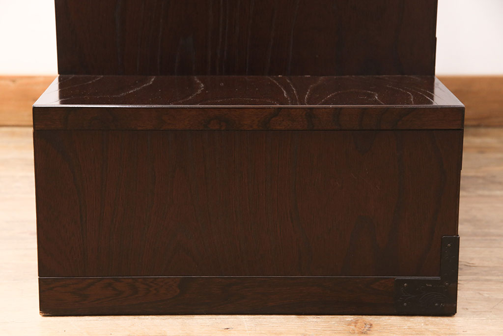 中古　美品　青木産業製　上質な和の雰囲気香る階段箪笥(江戸整理タンス、収納箪笥、和タンス)(定価約25万円)(R-051839)