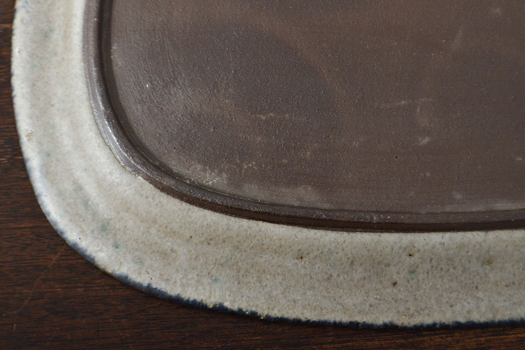 北欧ビンテージ　デンマーク製　オーバルプレート(飾り皿、ヴィンテージ)(R-052065)
