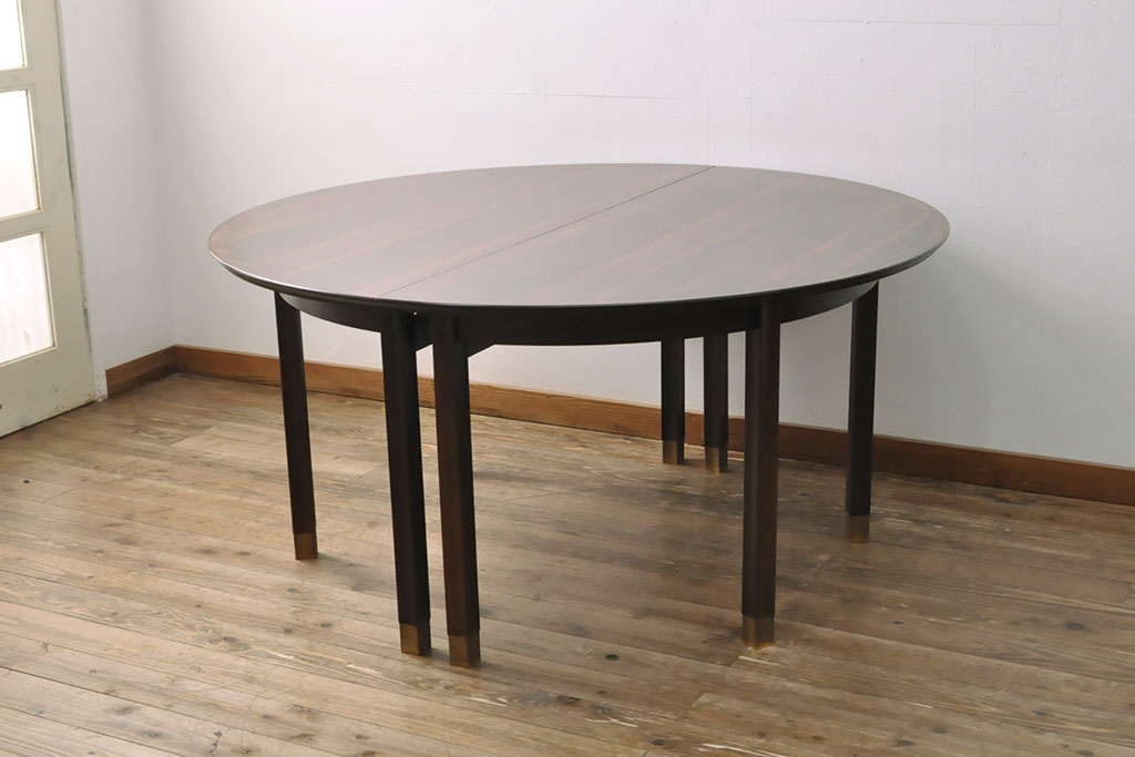 格安で入手する方法 デンマーク製　ラウンドエクステンションテーブル センターテーブル