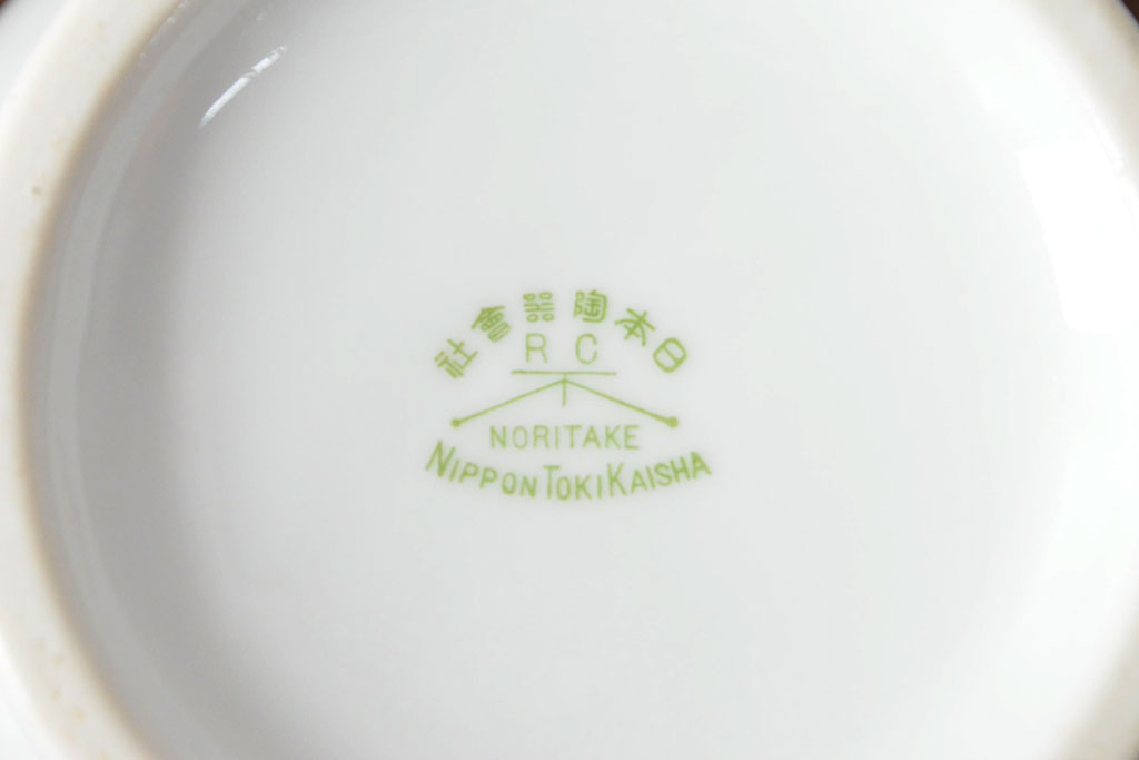 オールドノリタケ(日本陶器)　Noritake　ヤジロベー印　ポット・シュガー・クリーマー3点(洋食器)(R-052476)