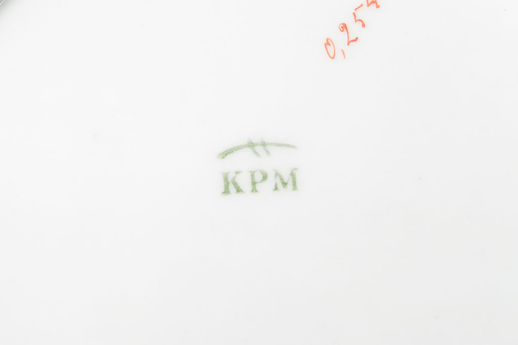 アンティーク　KPM(ベルリン王立磁器製陶所)　プレート5枚(深皿、洋食器)(R-052510)
