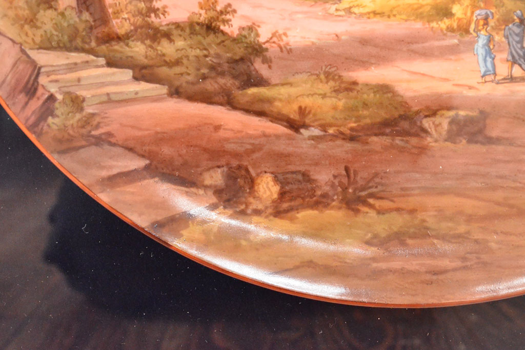 アンティーク　KPM(ベルリン王立磁器製陶所)　大皿(陶板画、洋食器)(R-052563)
