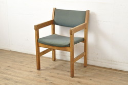 和製ビンテージ　松本民芸家具　シンプルなデザインと落ち着きのある色合いが魅力的な収納付きスツール(椅子、イス、チェア)(R-075548)
