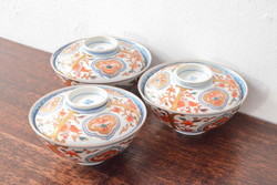 昭和初期　桔梗図　しっとりとした光沢が魅力的な木製皿5枚セット(漆器、和食器)(1)