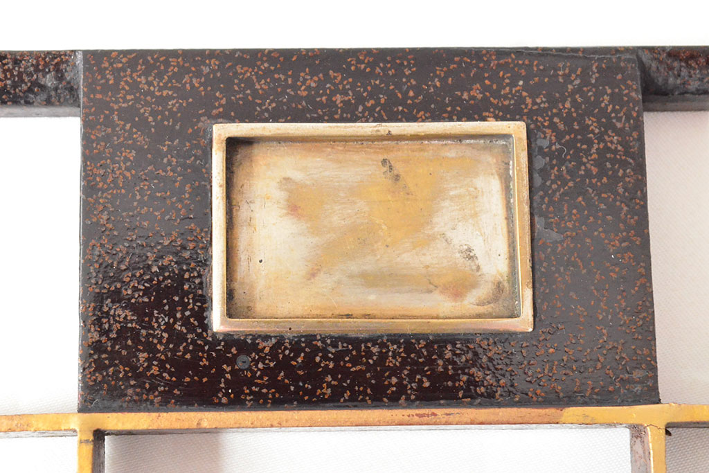 明治期　梨地螺鈿高蒔絵　鶏図　木製硯箱(漆器、書道具)(R-052792)