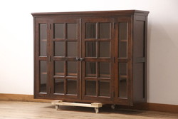 和製アンティーク　古い木味が魅力的のシンプルな飾り棚(オープンラック、ブックシェルフ、本棚、ディスプレイラック)(R-071947)