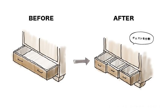 家具　引き出し　リメイク