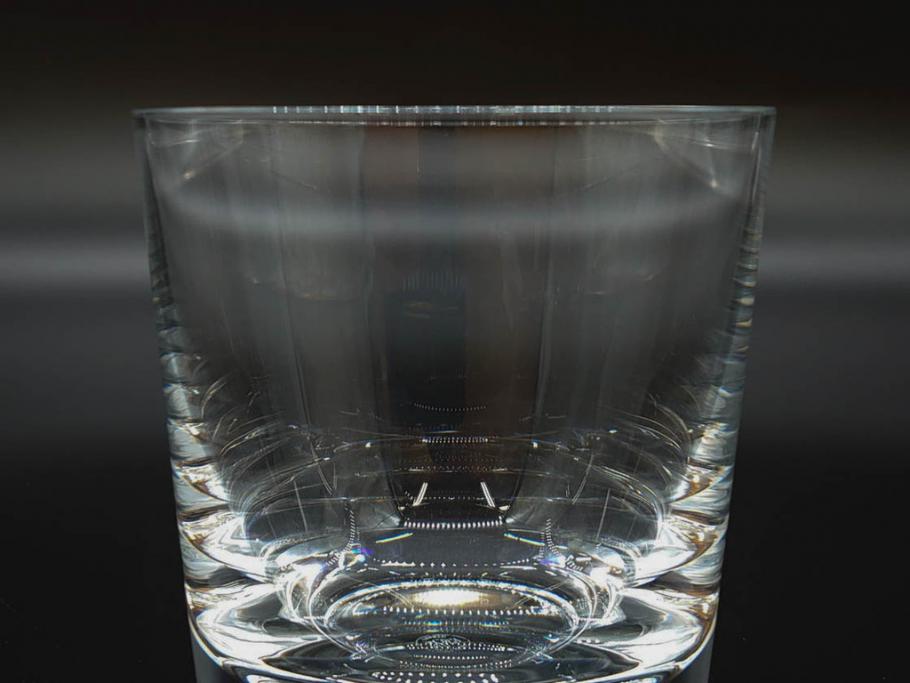 フランス　Baccarat　バカラ　上品な佇まいが魅力のロックグラス3客セット(フルレッドクリスタルガラス)(R-073827)